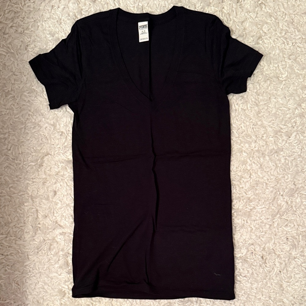 Women's Black V-Neck T-Shirt
